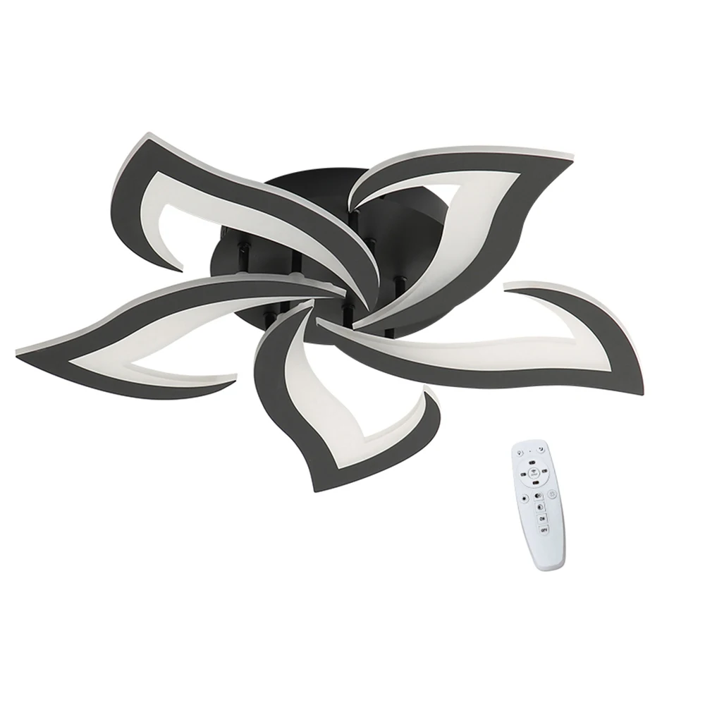 Moderne plafondlamp 40W 4700LM, plafondlampen bloemblaadjesvorm modieus dimbaar 3000-6500K, acryl plafondlamp - afbeelding 2
