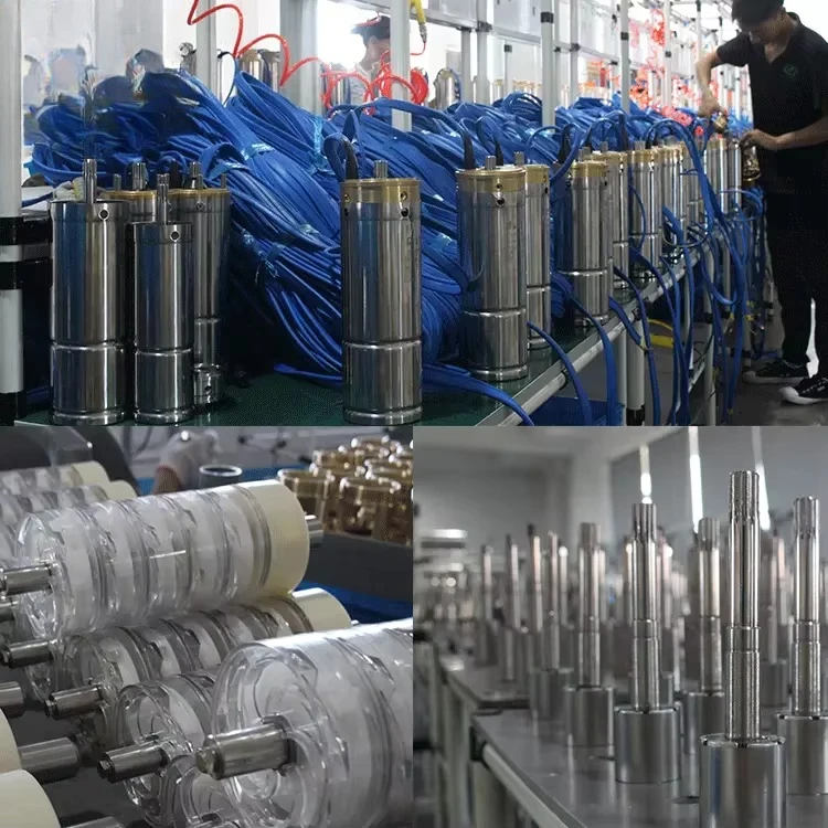 Pompa sommergibile per acqua pulita Pompa di scarico ad alta pressione Pompa acqua Irrigazione AC/DC Ibrido solare