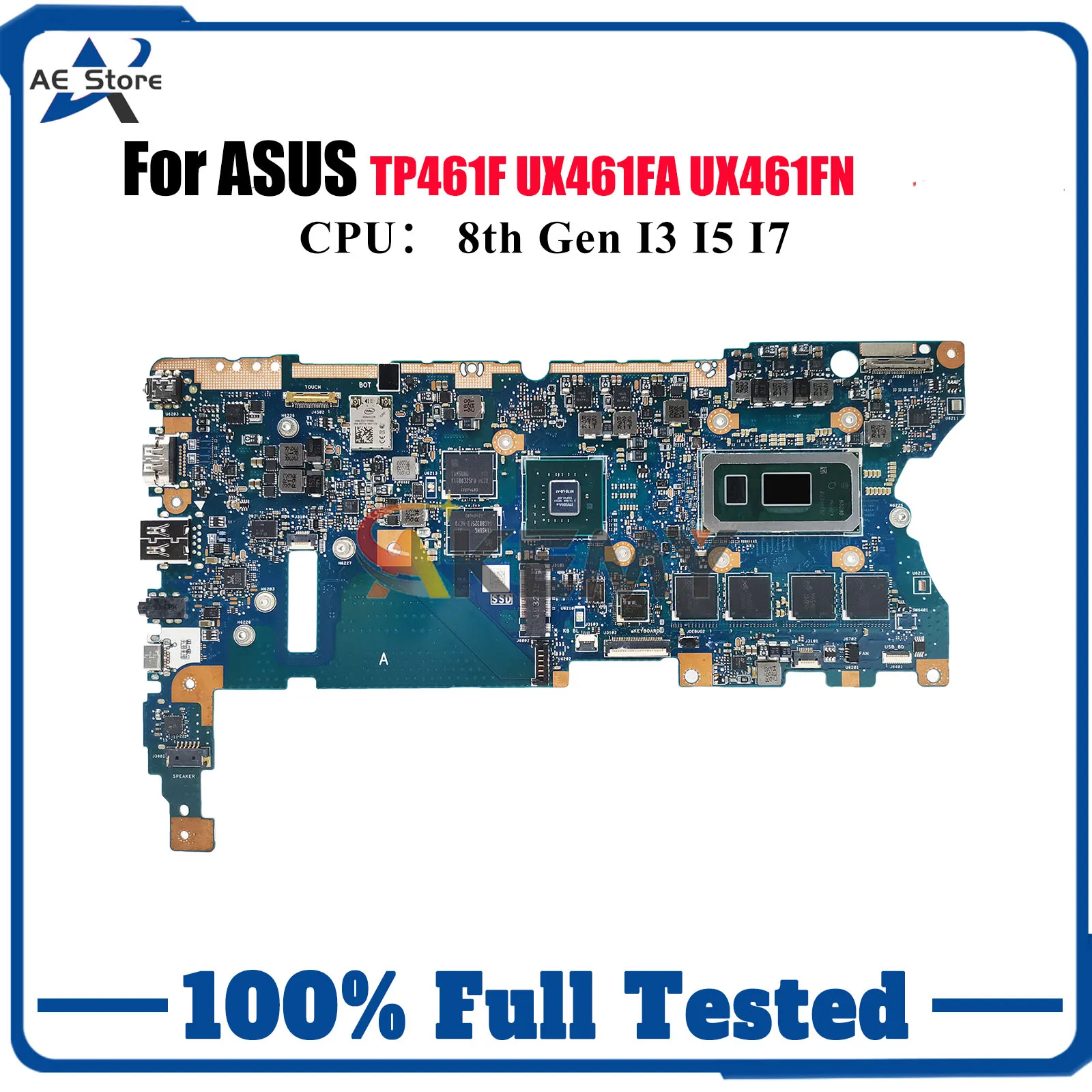 

UX461FN Laptop Motherboard For ASUS ZenBook TP461UN UX461 TP461UA UX46UN Notebook Mainboard With I3 I5 I7 CPU 100% tests OK stk