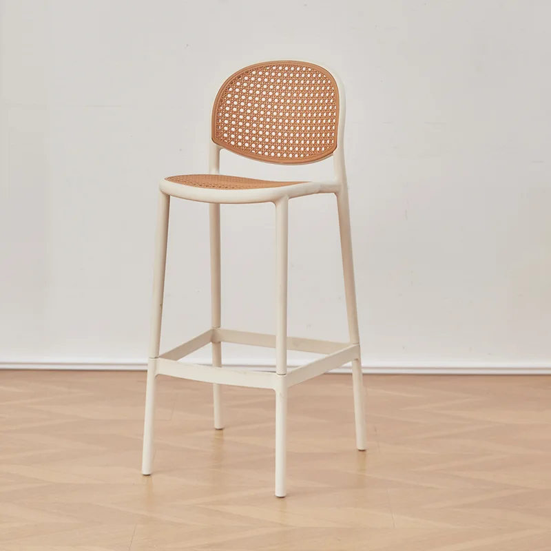 

Nordic Bar Chair Light Luxury High Stool Household Plastic Front