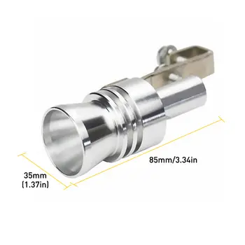 Univerzální falešný zvuk výfuku turba, pískání a blow off ventil, simulátor výfuku, pískání, EOV, stříbrný hliník, hluk blow off ventilu 10 nejlepší prodej turbo píšťalka - №2