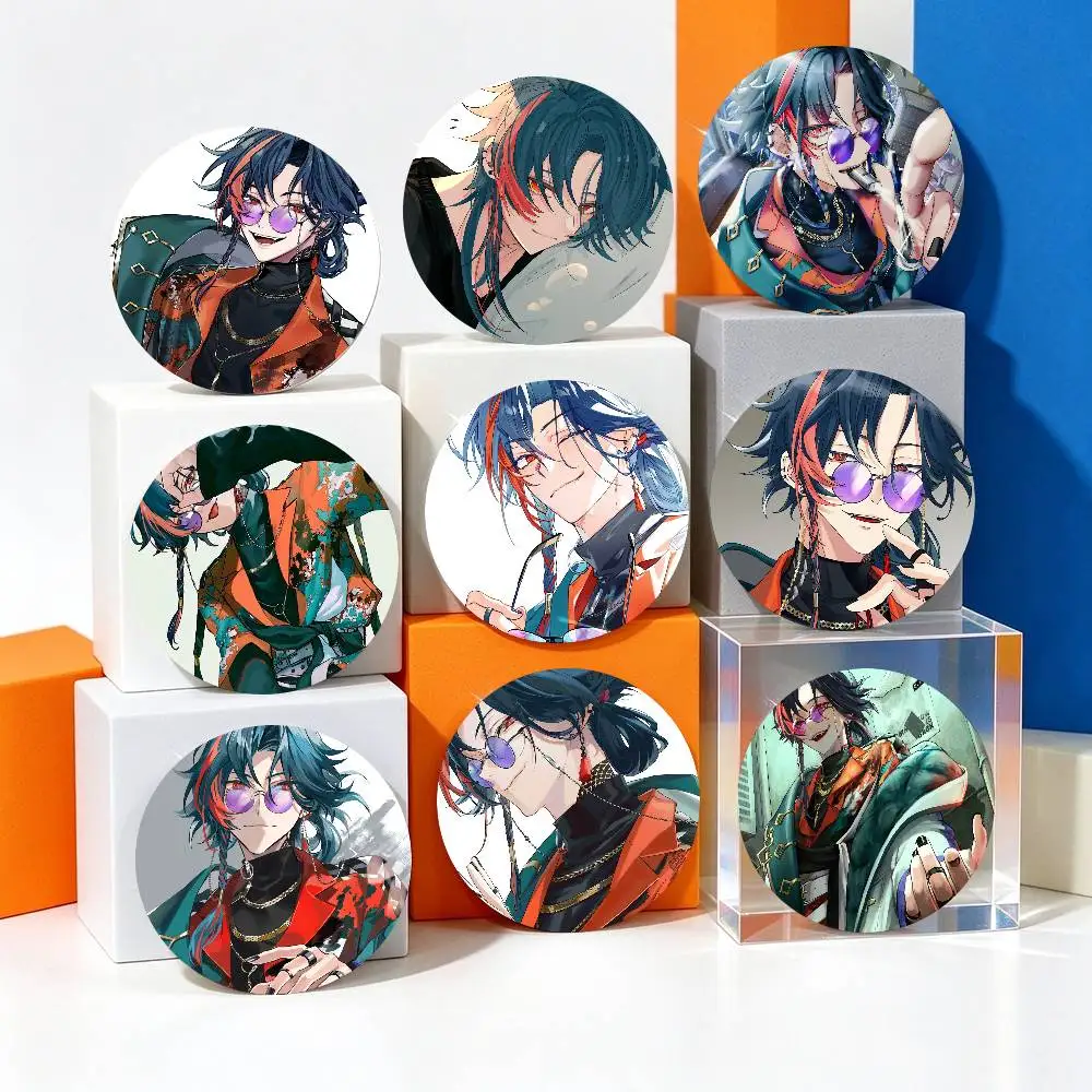Kaisei Virtual Singer N-Nijisanji Pins Brooch Cartoon Badge For Friend Backpack Clothes Collect Accessories Jewelry Gift