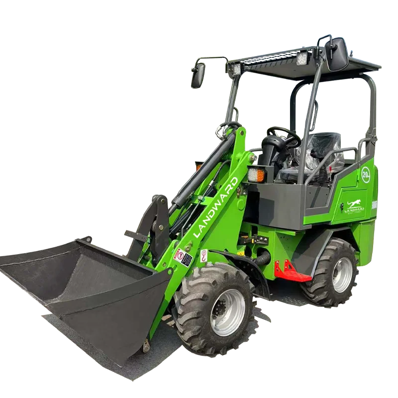 Maquinaria de construcción para uso agrícola, minicargador eléctrico de China, cargadora de ruedas frontal articulada pequeña con pilas, personalizada