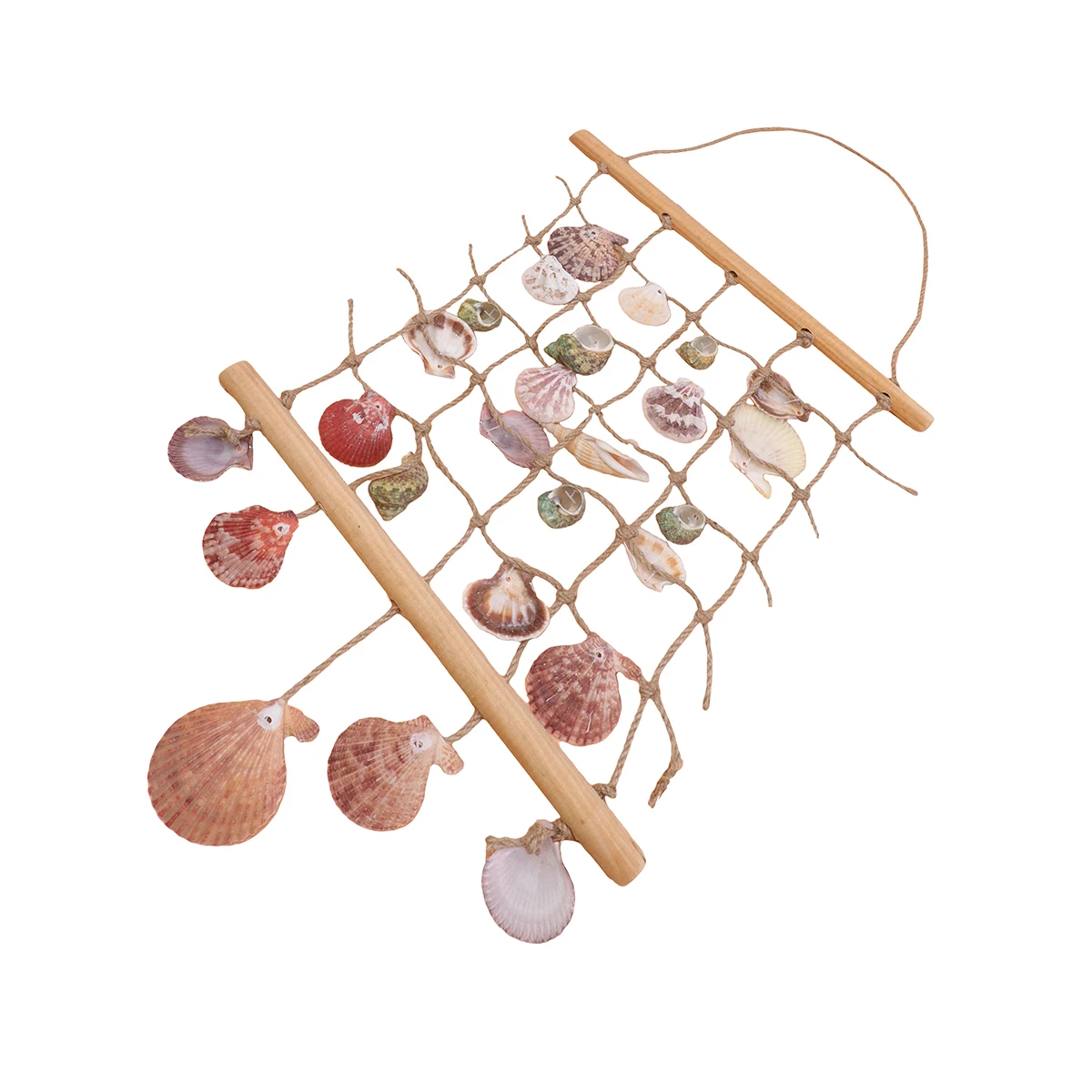 

Shell Curtain Seashell Garland Macrame Wall Hanging Rustic Decor The Mediterranean Shells Decoration Wooden Ornament