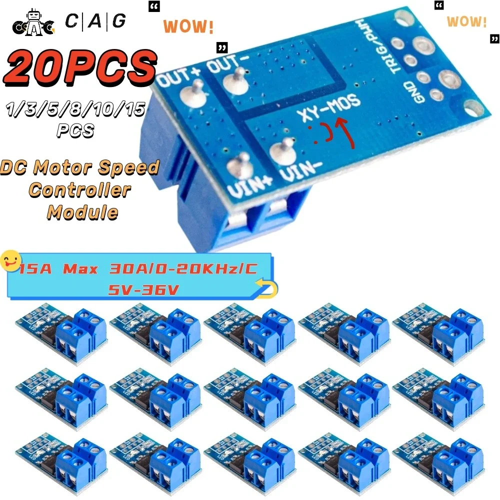 1 - 20pcs 15A 400W MOSFET Trigger Switch Drive Module PWM Regulator ...