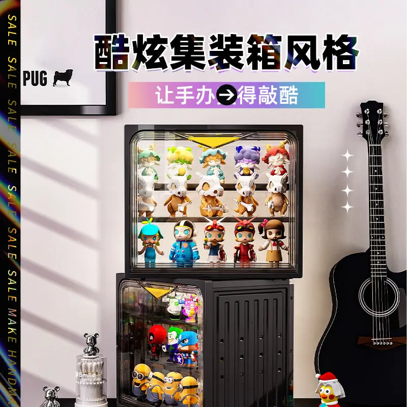 Hand-made Display Cabinet Dust-proof Model Storage Box Blind Box Doll Storage Magnetic Absorption Box