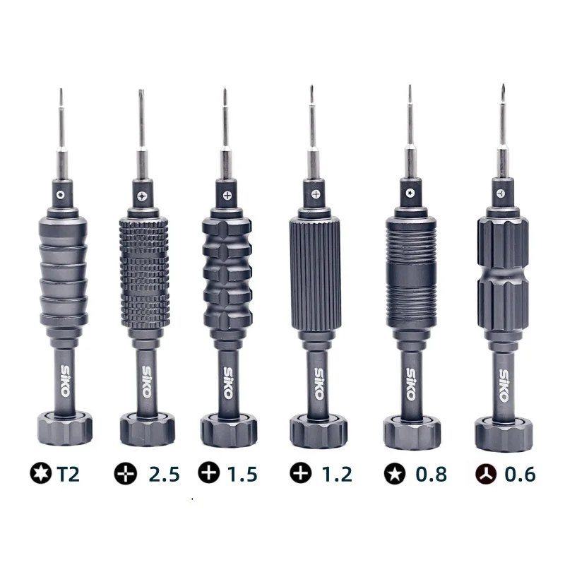 6 in 1 Phone Screwdriver Set 0.6mm Ultra-Thin Bit  360° Rotating Anti-Slip Handle for OLED Repair IP X-15 Pro Disassembly Tools