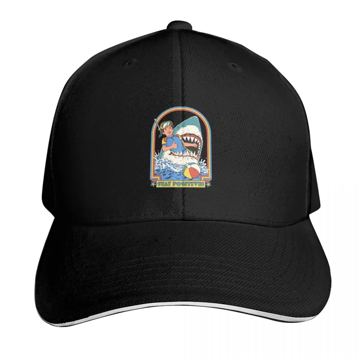 Stay Positive Baseball Cap Streetwear Hip Hop Trendy Vintage Retro Embroidered Lightweight Packable