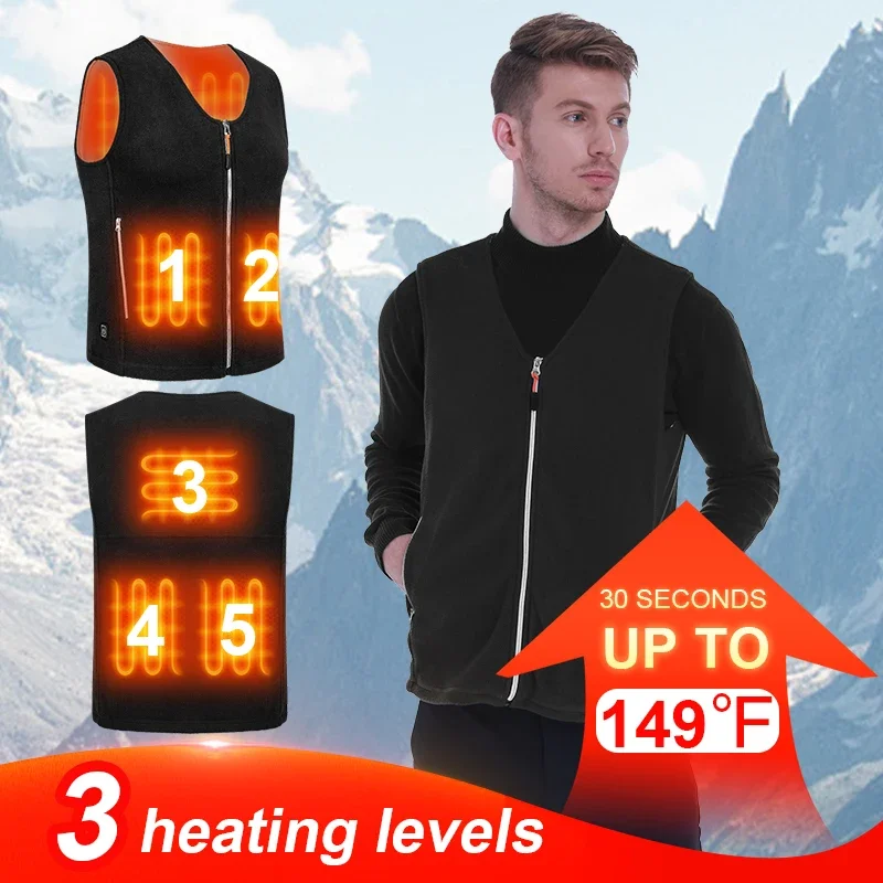 Motorcycle Heated Vest Keep Warm USB Electric Heating Vest Men Women clothing Smart heated jackets hiking Adjustable Temperature