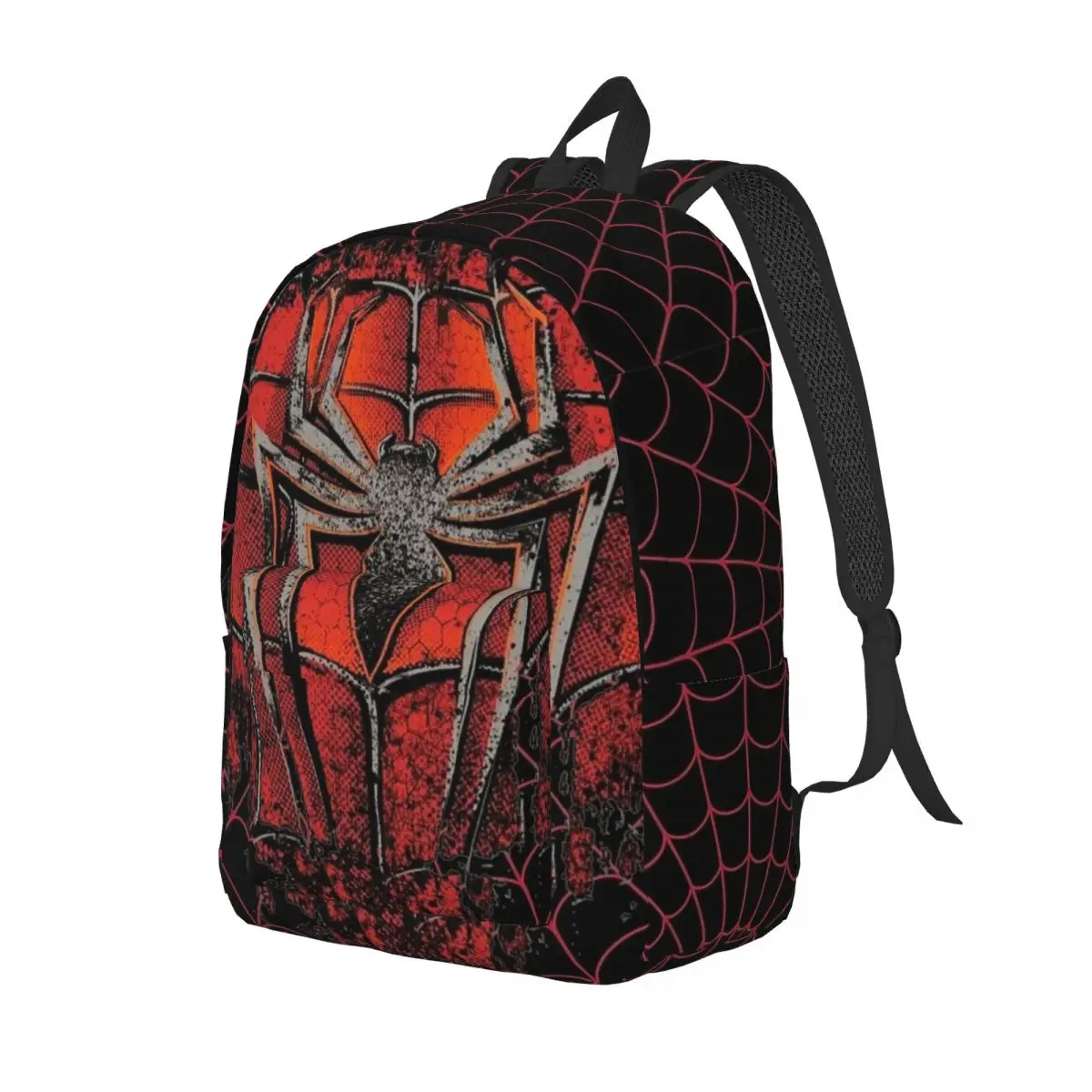 Black And Red Spider Web Backpack for Boy Girl Kids Student School Book Bags Daypack Preschool Kindergarten Bag Gift