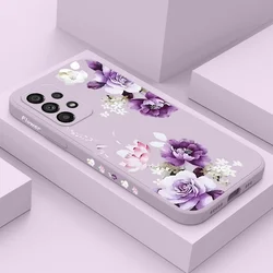 Beautiful Peony Case For Samsung Galaxy A73 A53 A33 A23 A13 A03 A72 A52 A52S A32 A22 A12 A02 A02S A71 A51 A31 A21S 4G 5G Cover
