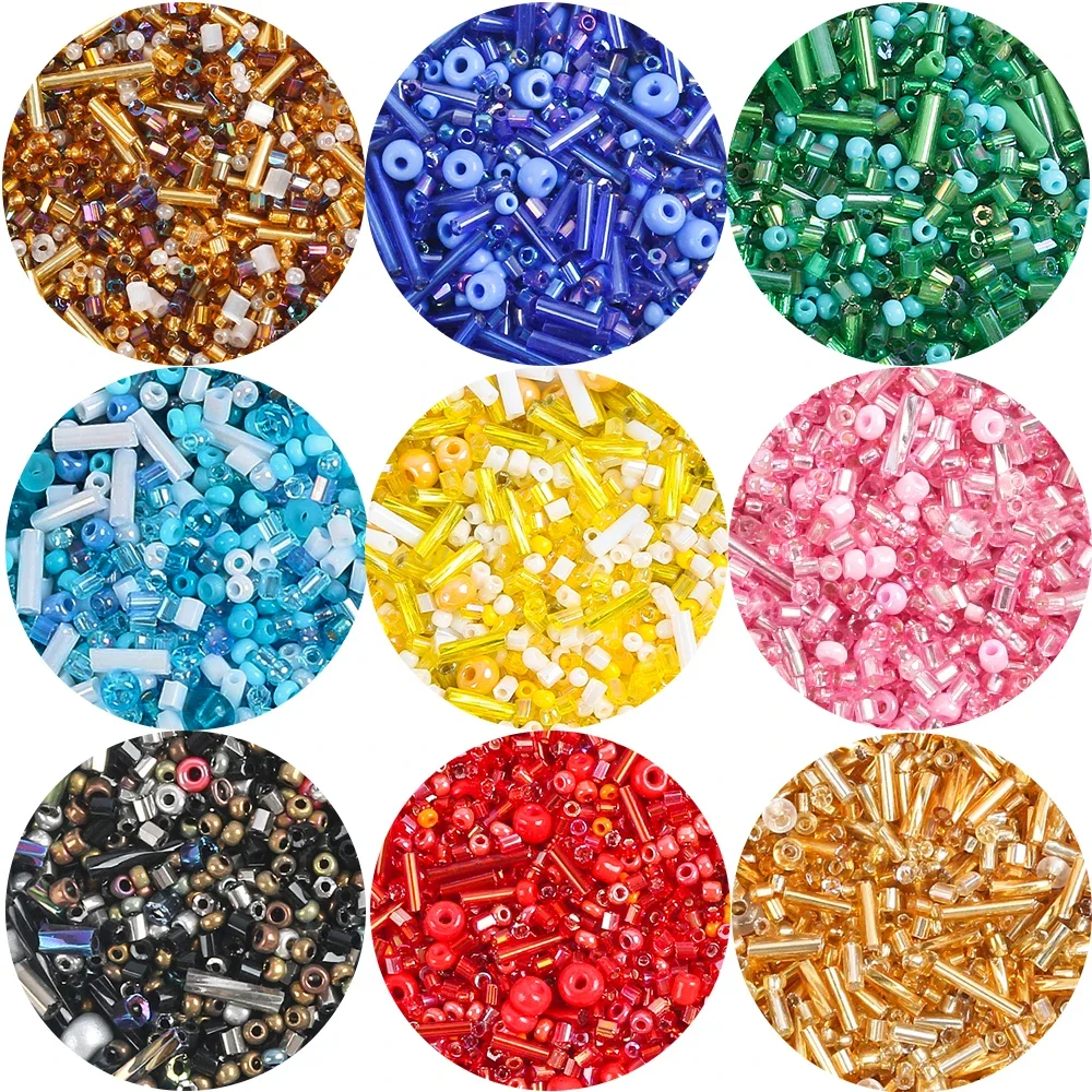 20g Colour Small Seed Beads Glass Twist Bugle Tube Bohemia Style Seedbeads For DIY Handmade Jewelry Making Accessories