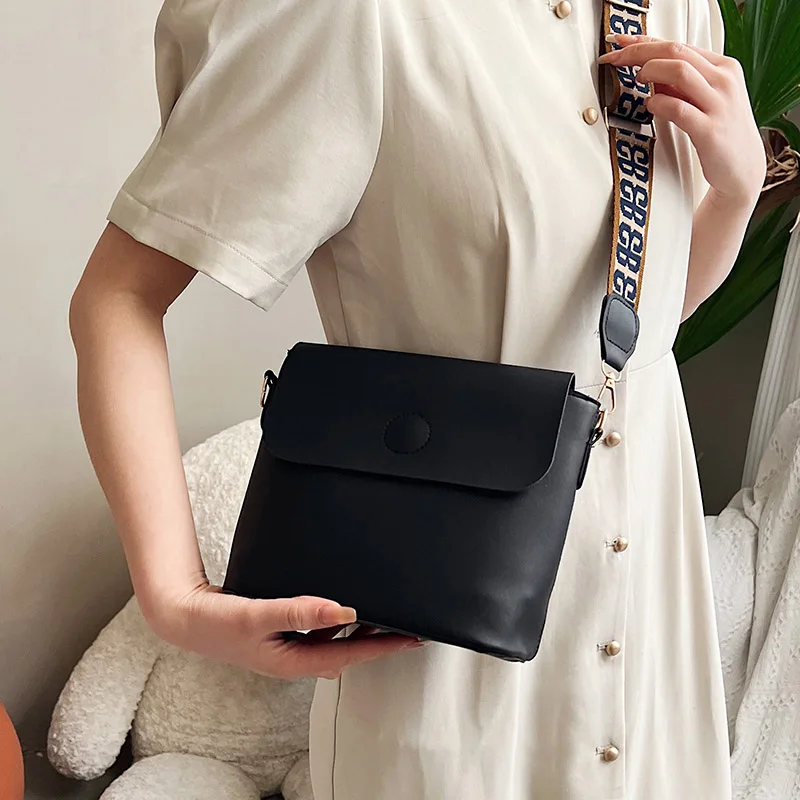 Solid Leather Tote Crossbody Bag for Women 2023 Tend Female Vintage Shoulder Side Bag Quality Female Handbags and Purses