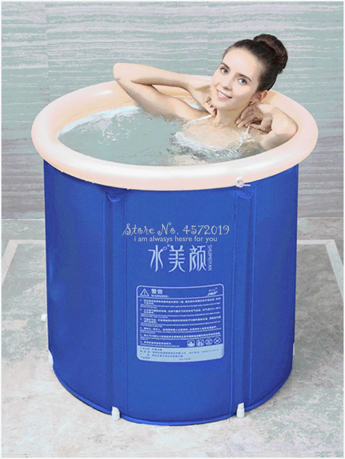 The Bath Bucket Of Adult Household Whole Body Folding Shower Aeration Bucket Bath Crock Thickening Washbowl Plastic Tub