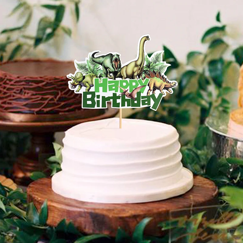 Dinosaurier-Kuchendekorationen, Jurassic-Dinosaurier-Kuchenaufsätze, Dinosaurier-Thema, Babyparty, Kinder, Jungen, Geburtstagsparty-Dekorationszubehör – Detail 3