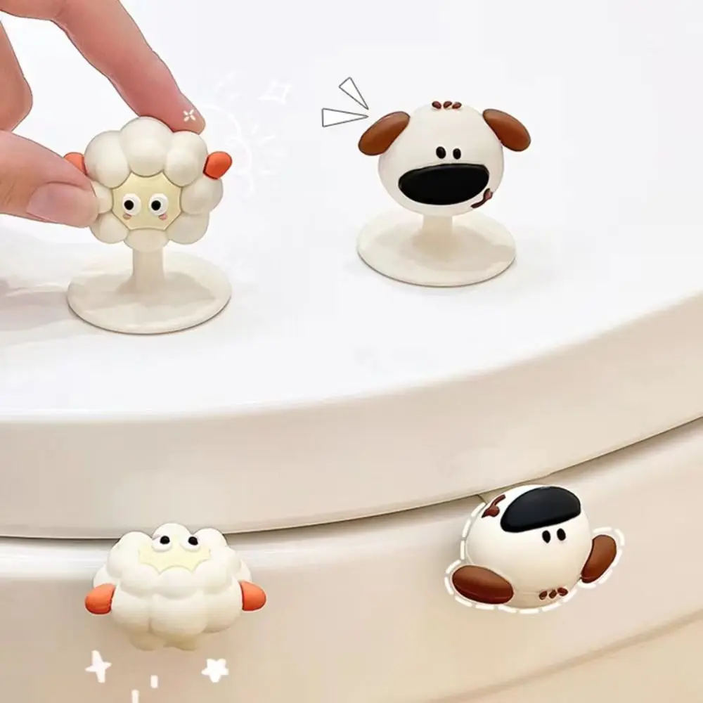 Cartoon Animals Cartoon Toilet Lid Lifter Anti-dirty Self-Adhesive Toilet Seat Handle Non-slip Animal Shape