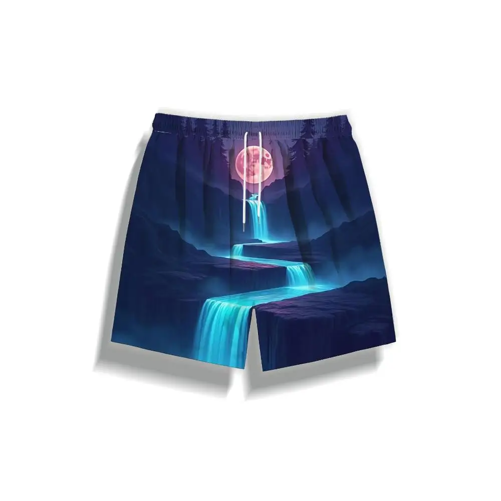 

1pcs Men's Short swim trunks2026 Summer 3D Printed Short sleeve running Pants y2k clothes Polyester Quick drying Breathable