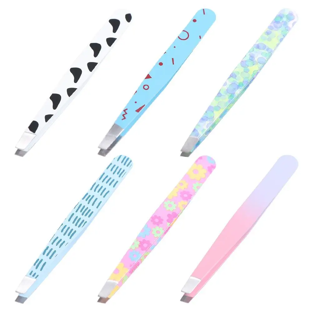 

Professional Cartoon Pattern Eyebrow Tweezers Removal Fine Hairs Stainless Steel Eyebrow Clip Brow Trimming Waterproof