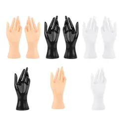 1Pair Female Mannequin Hand Rings Stand Display Decorative Watch Stand Support for Necklace Showcase Stores Shop Countertop