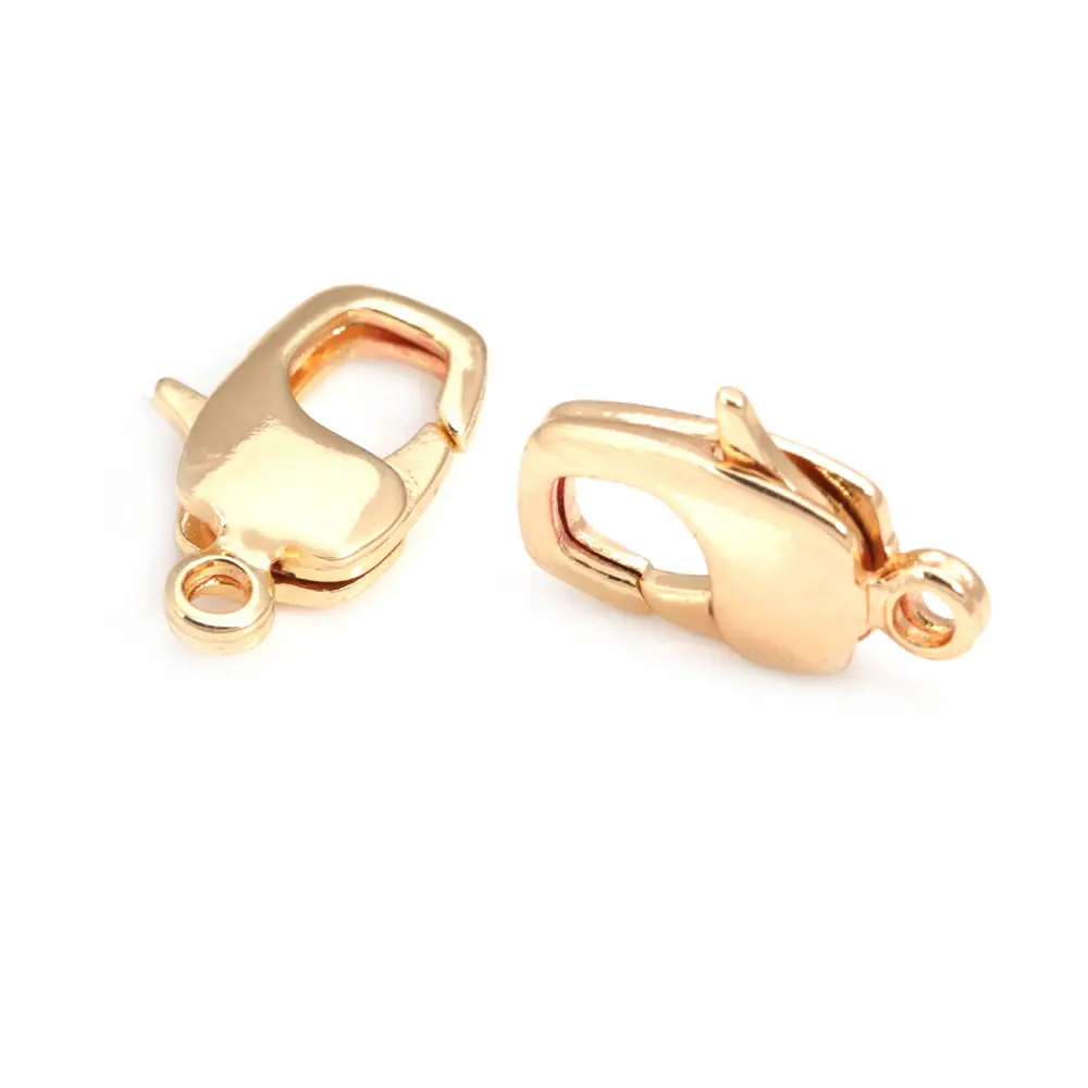 18K Gold Color Brass Lobster Clasps Connect Clasps Jewelry Necklaces Bracelets Making Supplies Diy Findings Accessories