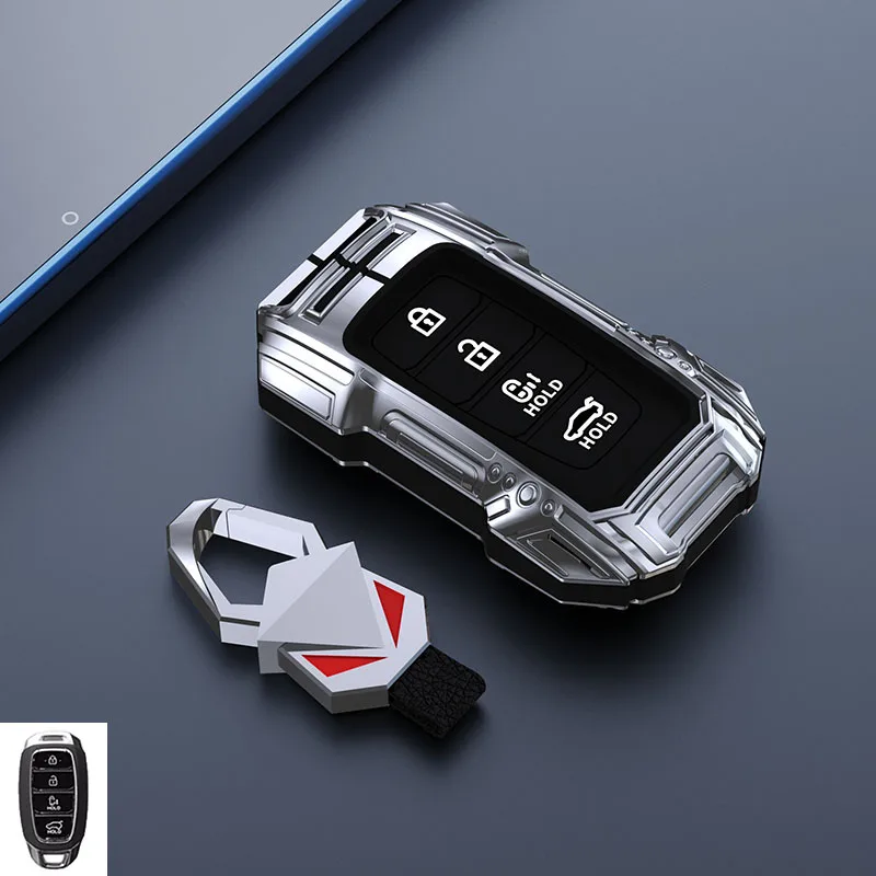 3/4/5 Buttons Zinc Alloy Car Key Case Cover Keychain for Hyundai I30 Ix35 KONA Encino Solaris Azera Grandeur Ig Accent Santa Fe