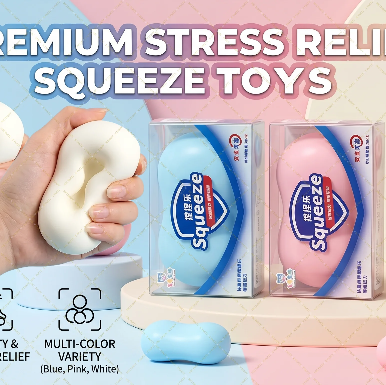 Classic Soap Stress Relief Ball Squishy Ball Handmade Simulated Fidget Squeeze Prop Round ASMR Anxiety Relief Birthday Gifts