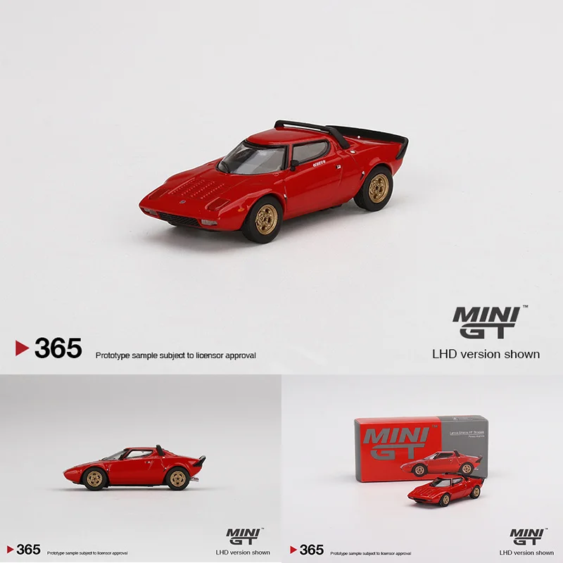 

MINI GT 1:64 Stratos HF Stradale Rosso Arancio Alloy Diorama Car Model Collection Miniature Carros Toys 365