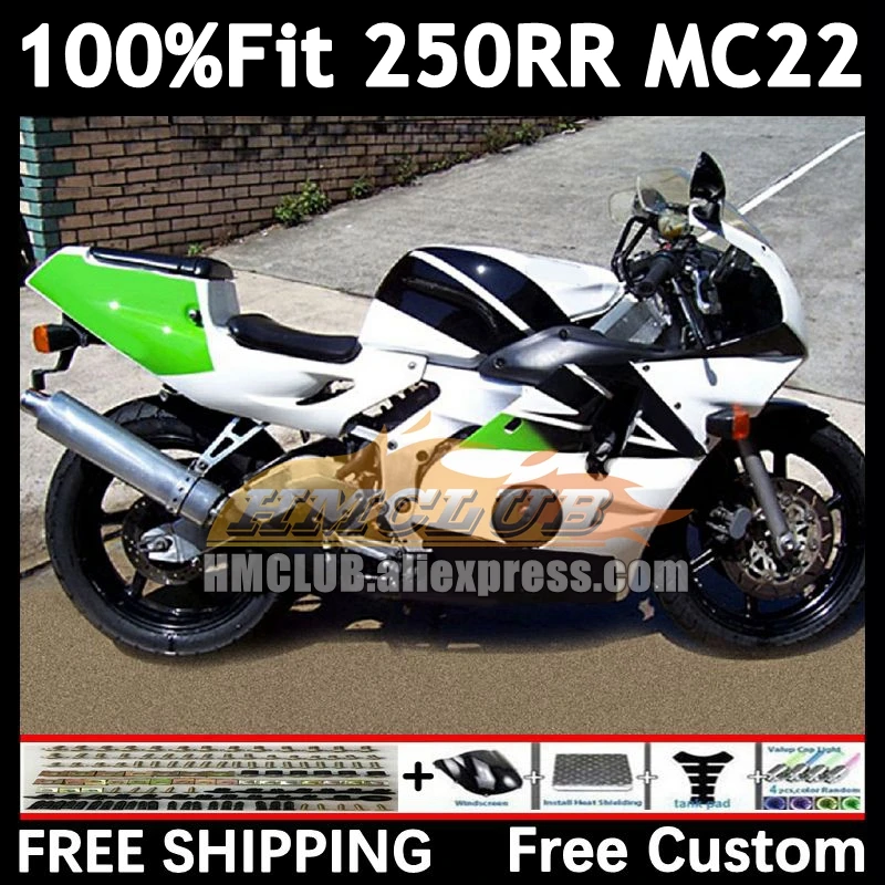 Injection Body For HONDA CBR 250RR CBR250RR 1990 1991 1992 1993 1994 98No.104 MC22 CBR250 RR 95 96 97 98 99 Fairing white green