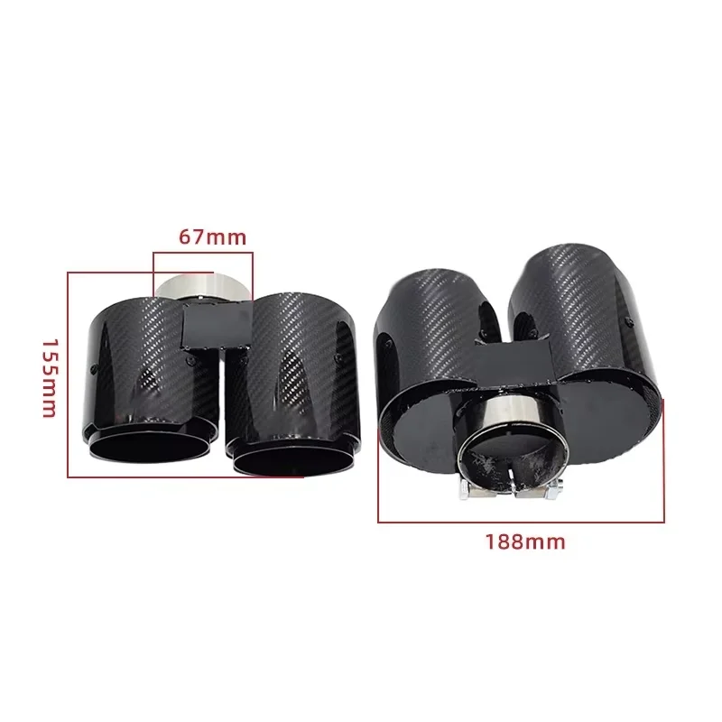 【2026 Hot Selling】2019 -2025  3 Series G20 G21 330i 320d 330d 325i Exhaust Pipe Upgrade Carbon Fiber Black Muffler Tip Nozzle