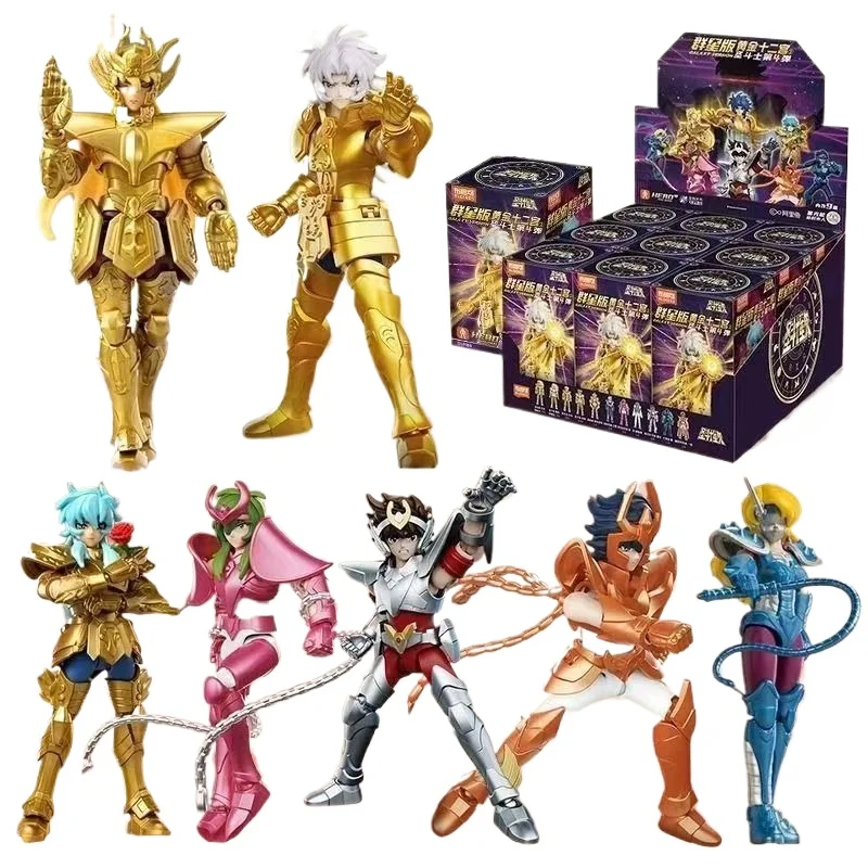 BLOKEES Gold Saints Stars Series Wave 4  Saint Seiya Licensed Action Figure Set for Anime Collection & Gift