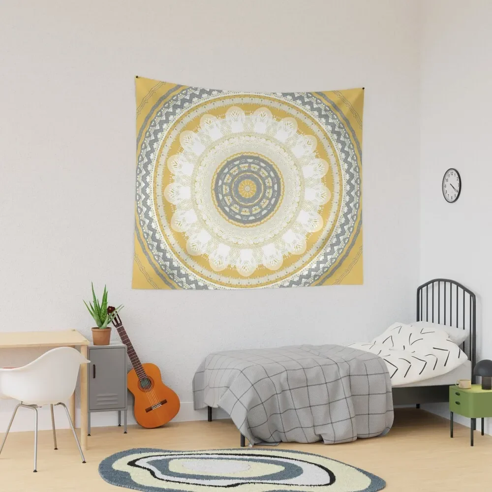 

Pantone Yellow Mandala Tapestry Room Decoration Aesthetic Things To Decorate The Room Anime Decor Custom Tapestry