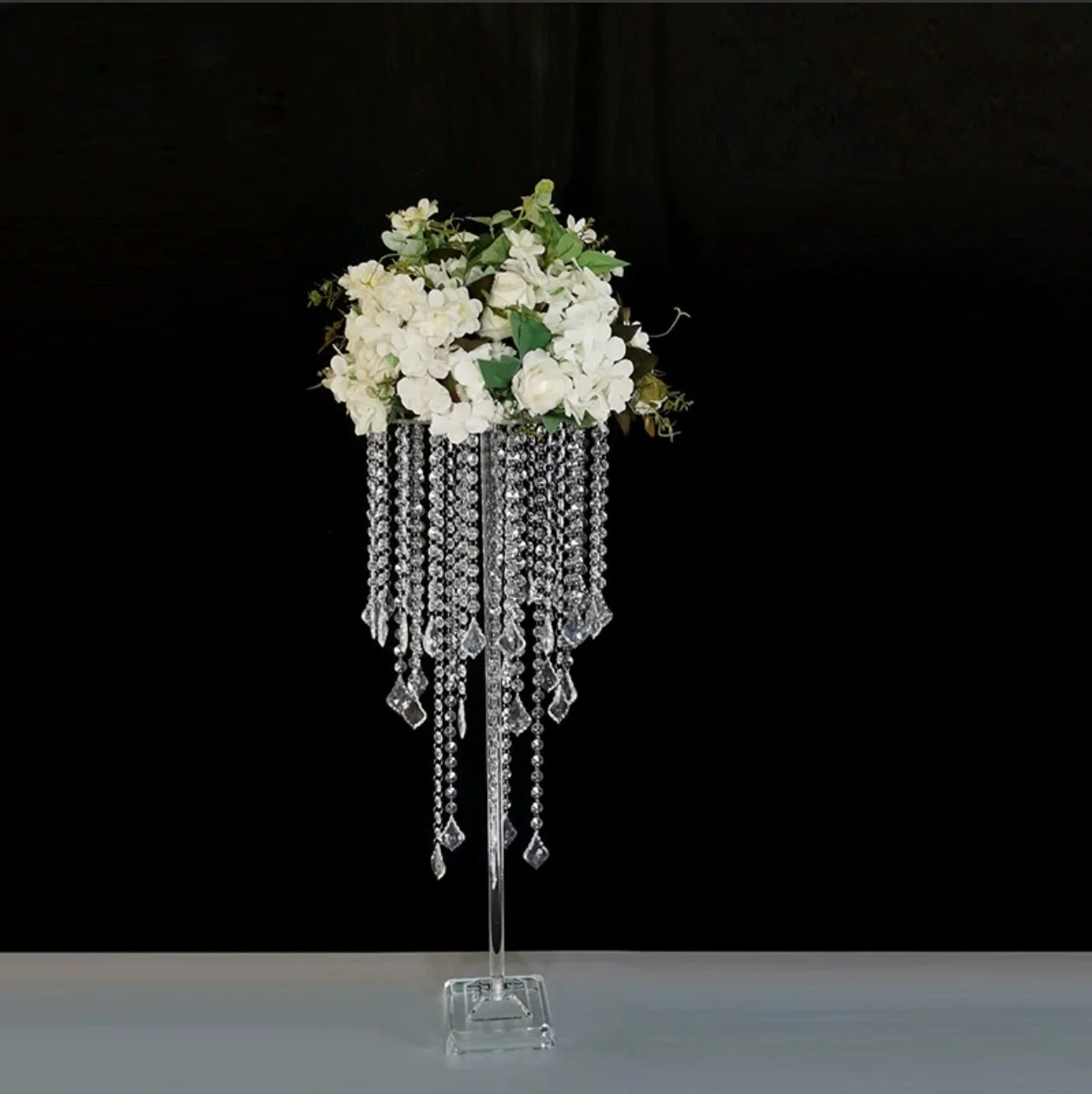 10set 85CM Tall Acrylic Crystal Flower Stand candle holder Crystal Road Leads Wedding Centerpiece Party Home Hotel Table Decor