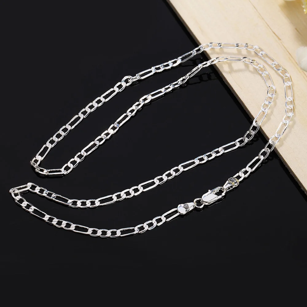 925 Sterling Silver 16/18/20/22/24/26/28/30 Inch Chains Necklace For Women Men Luxury Designer Jewelry  GaaBou