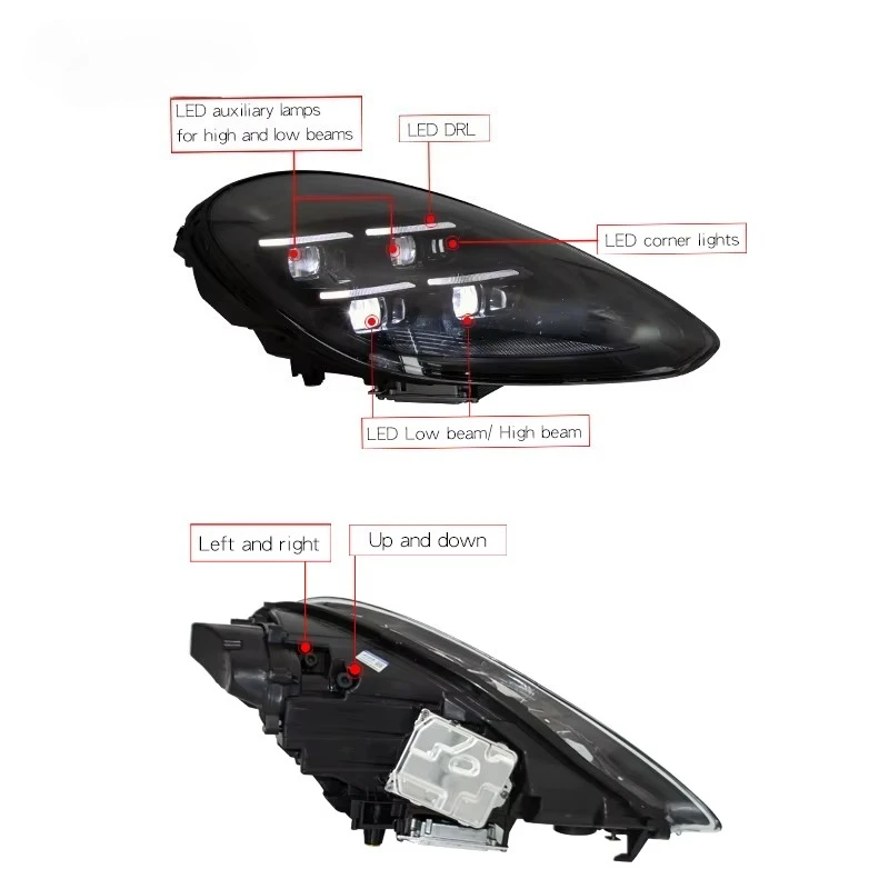 أضواء السيارة 2020 2022 2021 2017 2018 971 كشافات ترقية إلى 2024 976 Pdls نمط Led المصابيح الأمامية لبورشه باناميرا 971