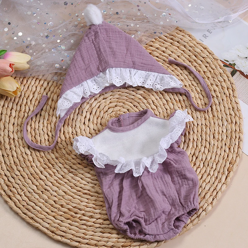 Reborn Puppenkleidung 16 Zoll 40cm Set Body Mütze Puppen Outfit Kleidung Zubehör Geschenk für Kinder zum Anziehen und Spielen Puppenzubehör Mini Puppe – Detail 18