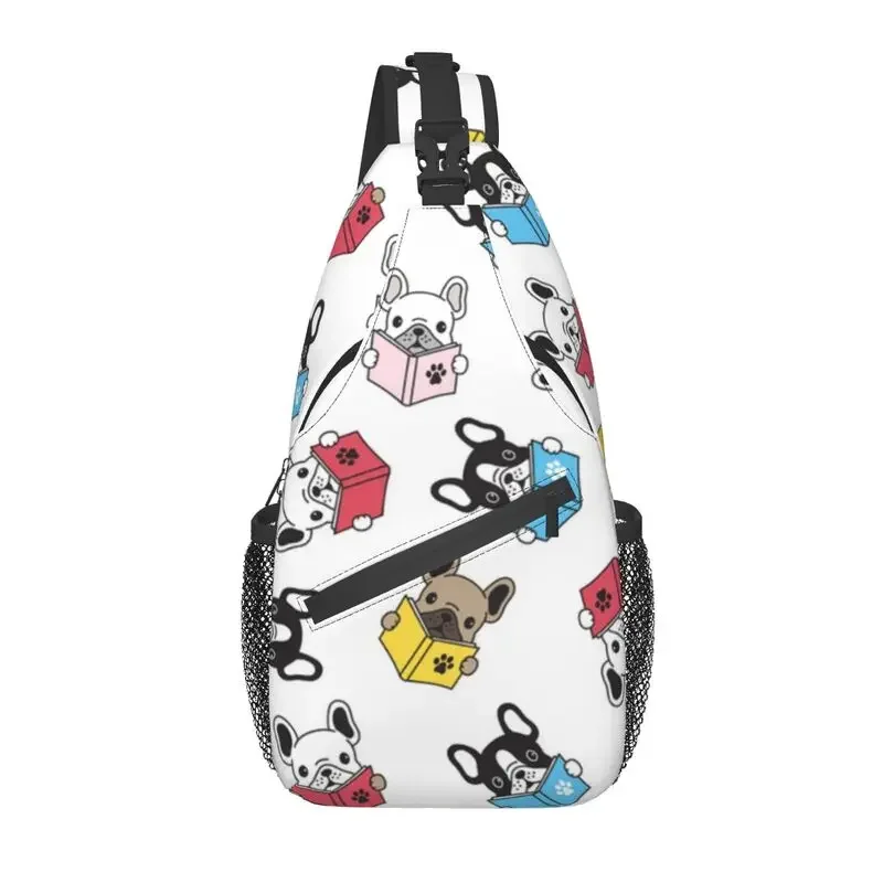 

Слинг для чтения с французским бульдогом, нагрудная сумка через плечо, мужской повседневный модный рюкзак на плечо для собак, кемпинга, езды на велосипеде