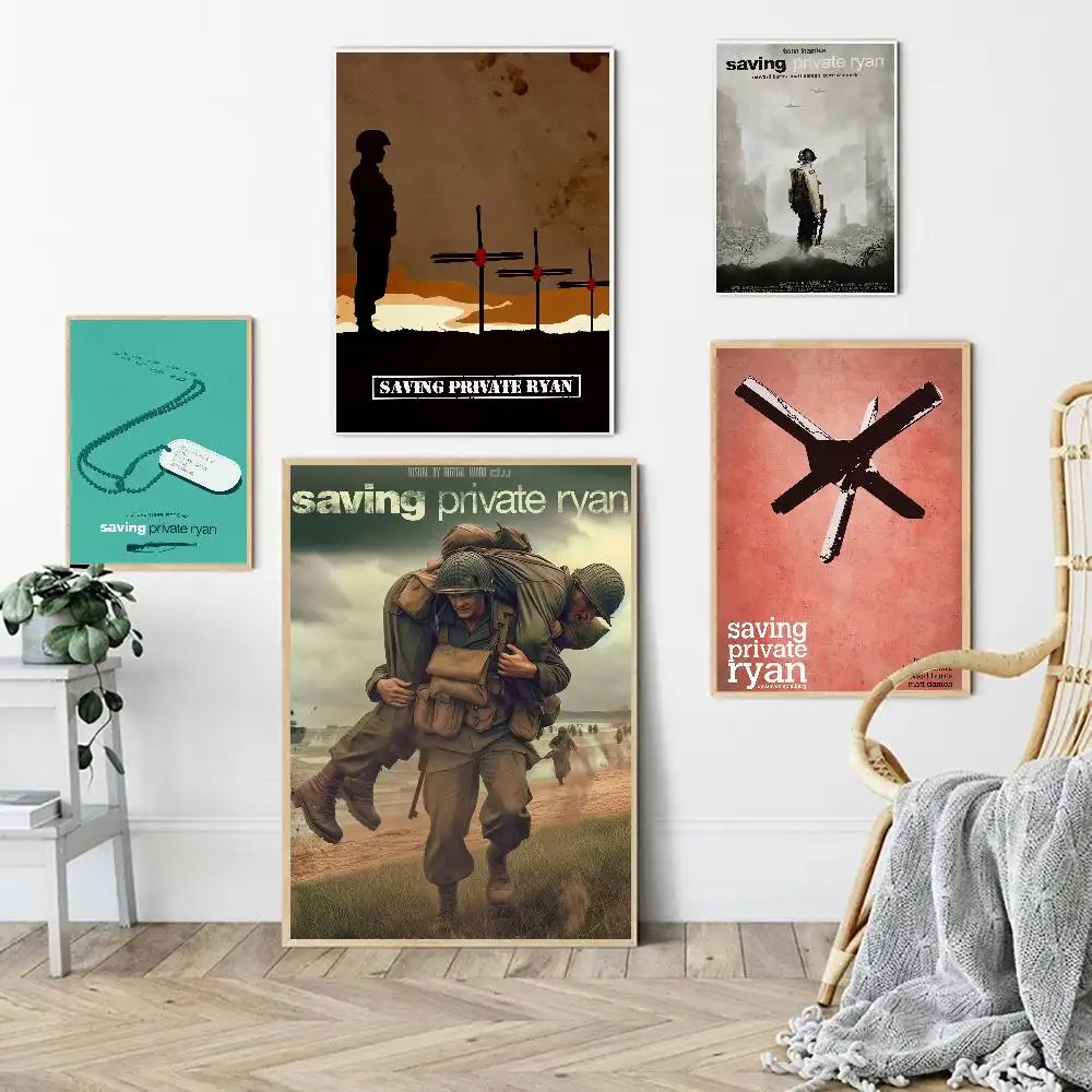 Movie Saving Private Ryan Funny Cute Cartoon Posters Prints Canvas Painting Wall Art Picture Living Room Home Decor