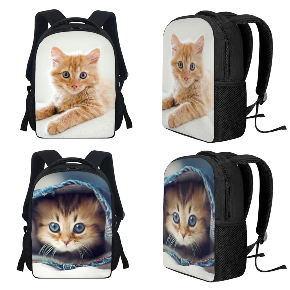 Kawaii Kat Prints Schooltassen Voor Kinderen Meisjes Kleuterschool Kinderen Rugzak Jongen Leuke Dier Patroon Boek Bag Preschool Mochila