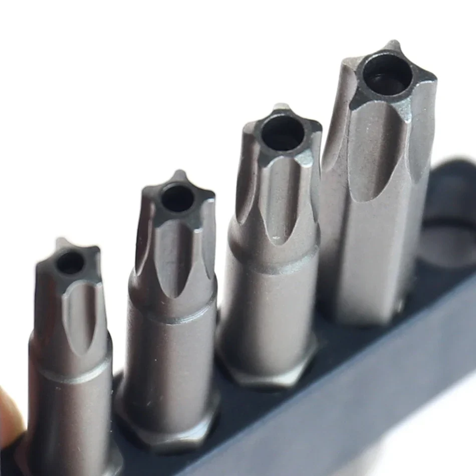 1/4 Inci Magnetik Pentakel Bintang Kepala Obeng Bit Pentalobe Obeng Listrik Bit Alat Tangan 25Mm Panjang T10-T40