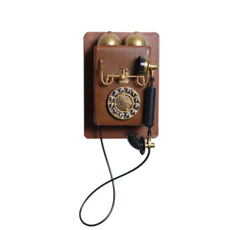 Vintage Style Wall Mounted Telephone Model Clothing Store Bar Window Decoration Wall Hanging Decoration Photography Props ZE920