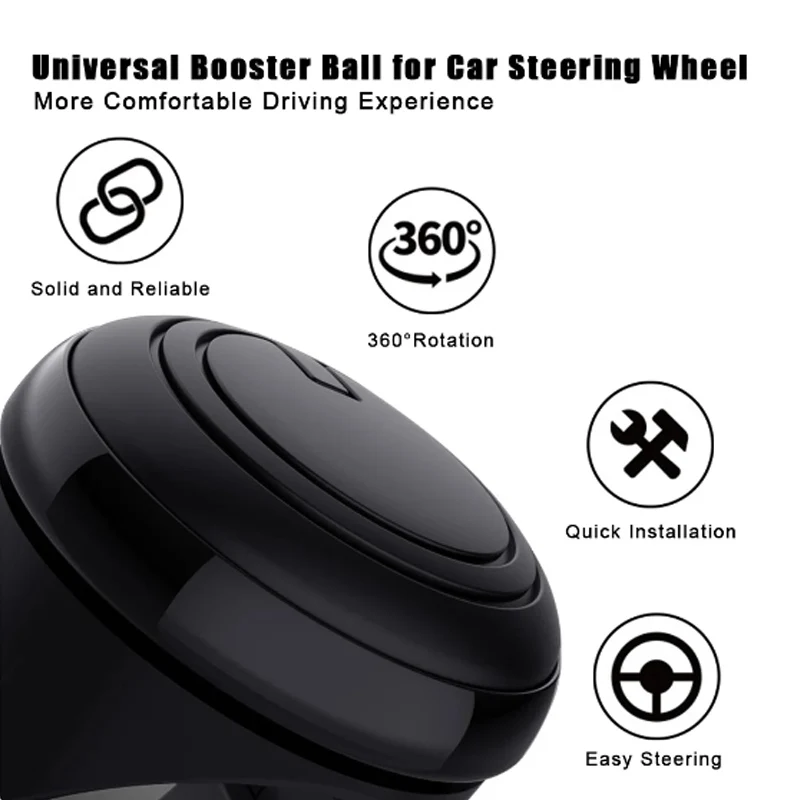 Universal Car Volante Booster Bola, Labor Saving, Turning Spinner, Knob Bearing, Power Handle Holder, Acessórios, 360 Graus