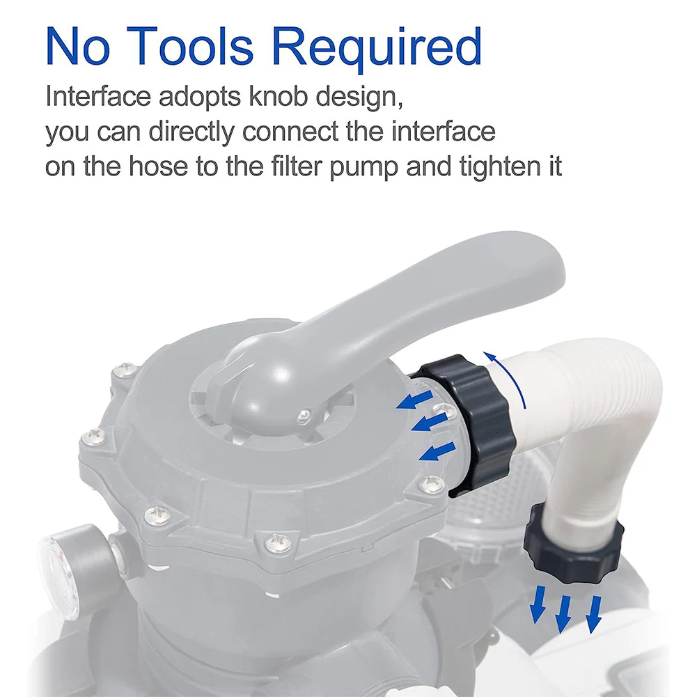 

11535 Pool Filter Pump Hose 16 Inch Replacement Hose Salt Water Pump Hoses for Intex Pool Sand Filter Pumps Saltwater Systems