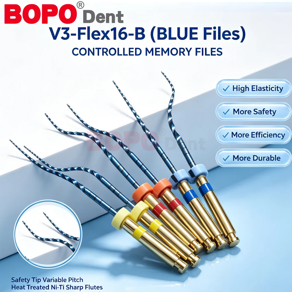 Dental Blue Flexible Files Endo Rotary File Endodontic Large 45-80# 20#19/21/25mm Nickel Titainium Dentistry Root Canal Material