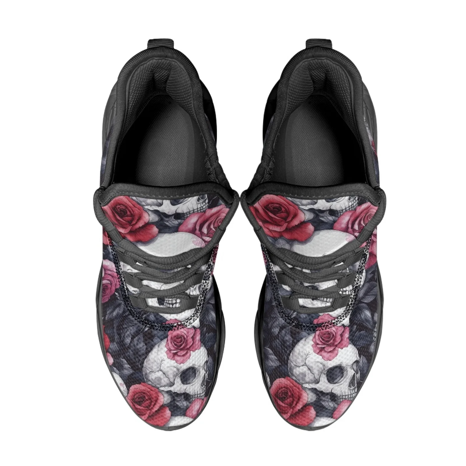 PENSTROLL Red Rose Running Shoes Mesh & EVA Mesh Sneakers Non Slip Mens Running Shoes for Gym