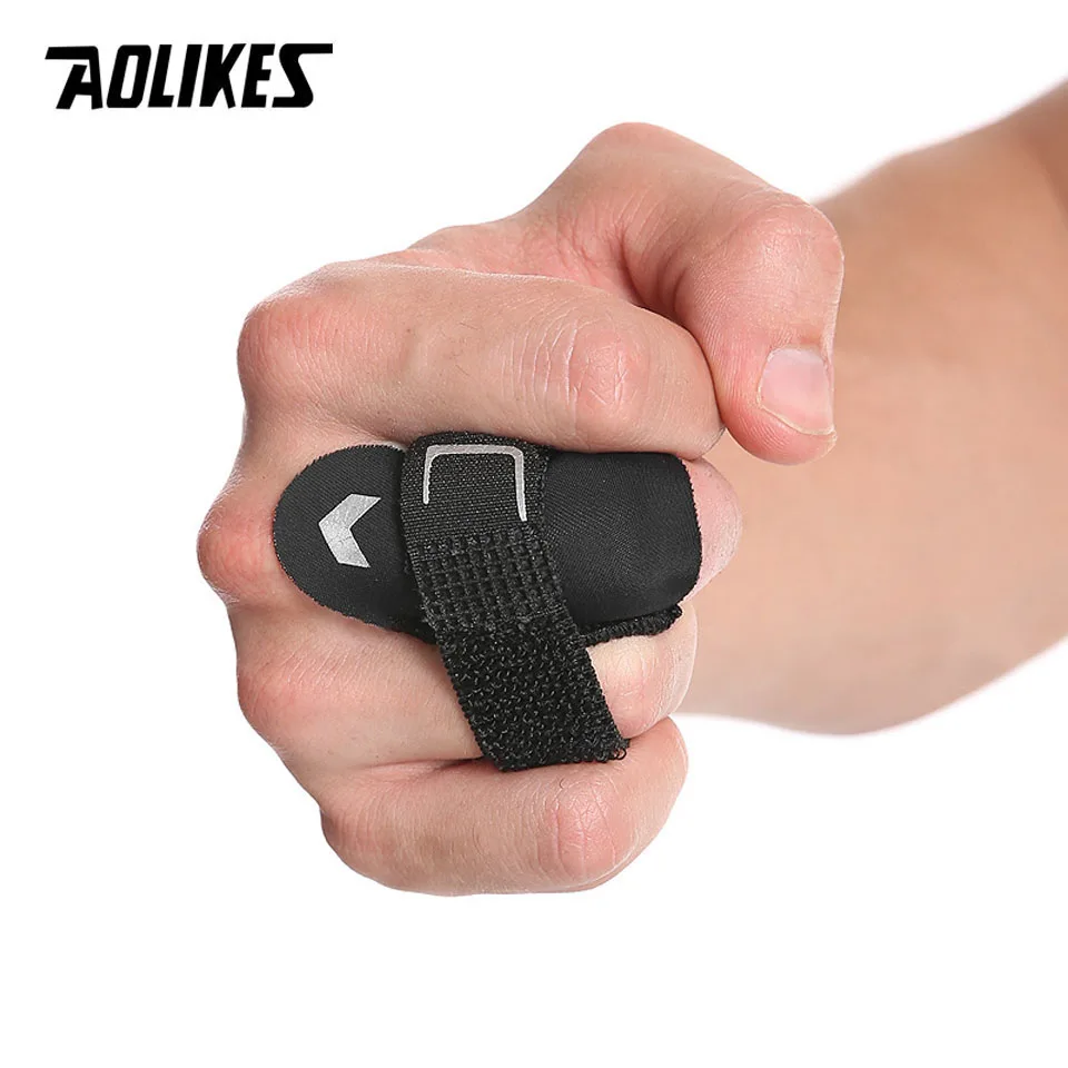 AOLIKES 1PCS Sports Basketball Finger Support Protector Finger Guard Splint Bandage Pain Relief Sport Protective Gear for Finger