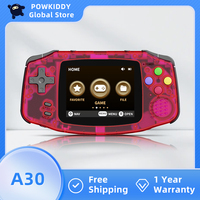 POWKIDDY A30 Retro Game Console 2.8-Inch IPS Screen 320x240 Supports Multiplayer Games  USB Audio Headset Gameboy Game Player PS