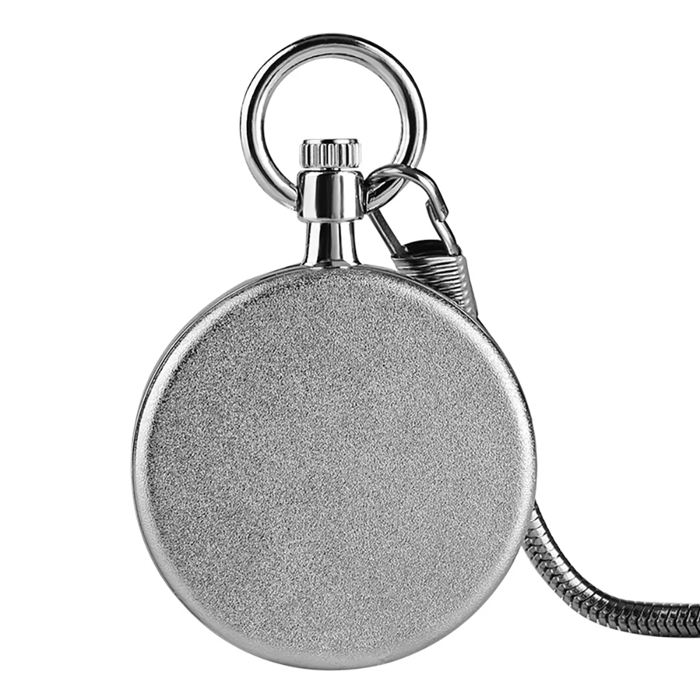 Minimalism Three-layer Second Disk Serpentine Design Hollow Movement Quartz Pocket Watch Pendant Gift With Chain Pocket Watches