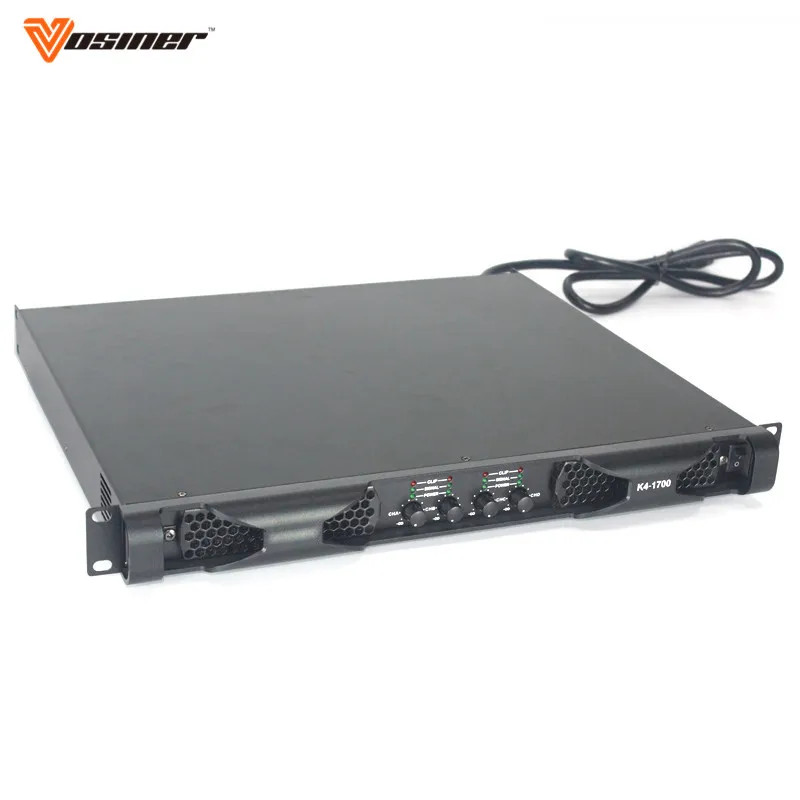 مضخم الصوت بنظام الصوت Vosiner K4-1700 وحدة مضخم الصوت الاحترافية لمكبر الصوت النشط