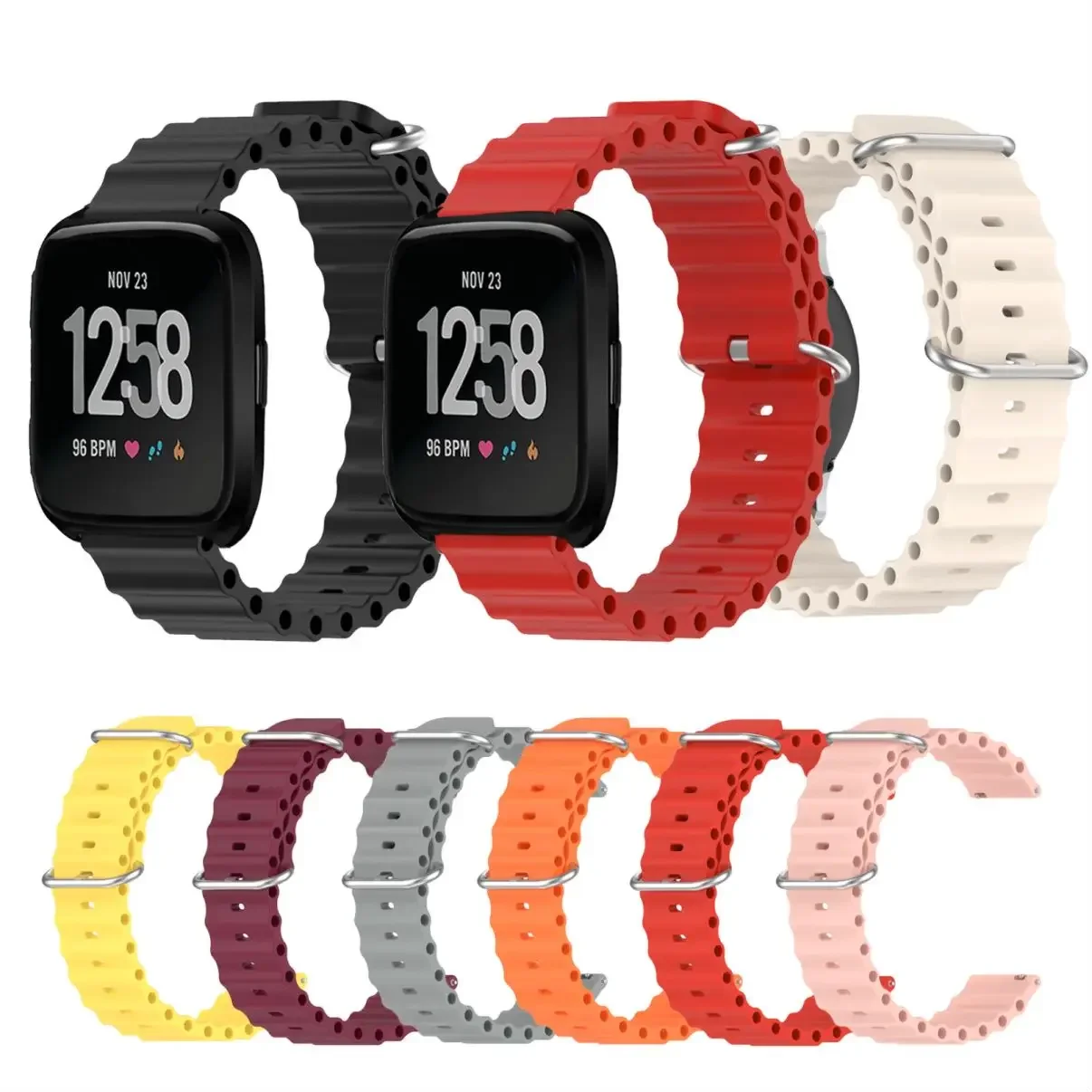 

Для Fitbit Versa Lite Versa 2 SE силиконовый ремешок Ocean, аксессуары для браслета