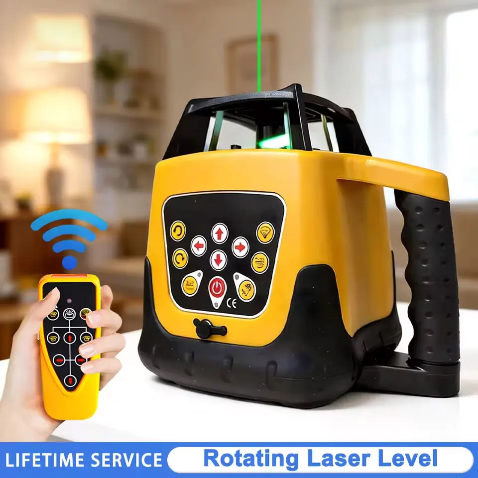 600m Selbstnivellierender Rotationslaser, Vertikal- und Horizontalkreuzlinien, Automatischer Laser mit Rot- und Grünstrahl, Lasermesswerkzeuge
